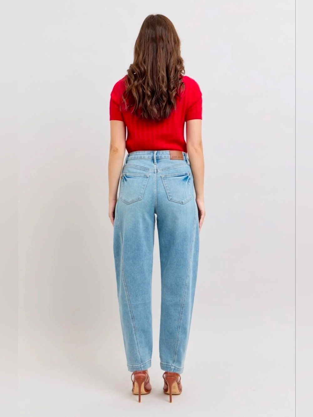 Judy Blue High Waist Side Panel Barrel Leg Jean size 29 - Picture 2 of 16